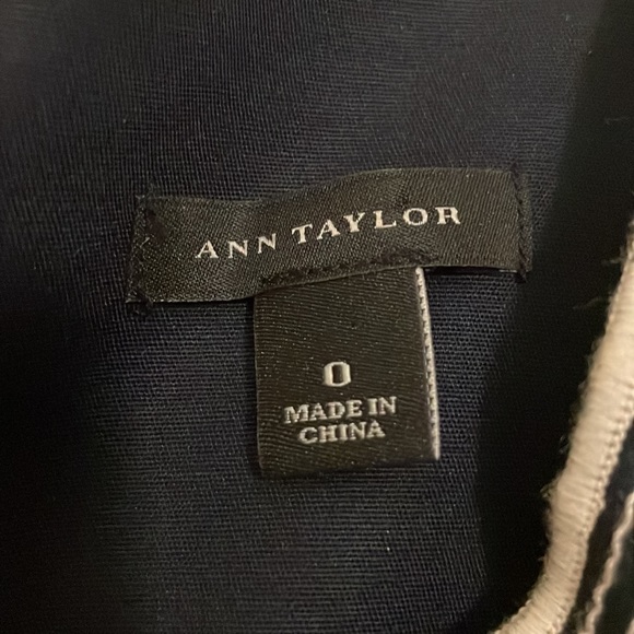 Ann Taylor Navy Button Dress Size 0 - Picture 3 of 5